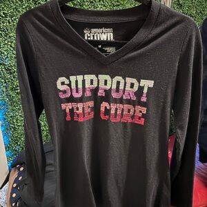 American Crown Black Long Sleeve Tee